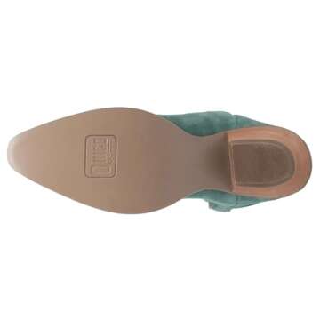 Dingo Womens Out West Embroidered Snip Toe Casual Boots Mid Calf Mid Heel 2-3" - Green - Size 11 M