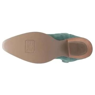 Dingo Womens Out West Embroidered Snip Toe Casual Boots Mid Calf Mid Heel 2-3" - Green - Size 11 M