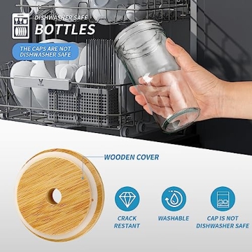 Richro Glass Cups Set of 4 for Boba and Iced Drinks