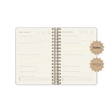 Full Focus Leather Coil Planner by Michael Hyatt - The #1 Daily Planner to Set Annual Goals, Increase Focus, Eliminate Overwhelm, and Achieve Your Biggest Goals - Hardcover (Oatmeal)