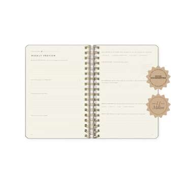 Full Focus Leather Coil Planner by Michael Hyatt - The #1 Daily Planner to Set Annual Goals, Increase Focus, Eliminate Overwhelm, and Achieve Your Biggest Goals - Hardcover (Oatmeal)