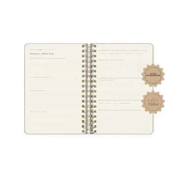Full Focus Leather Coil Planner by Michael Hyatt - The #1 Daily Planner to Set Annual Goals, Increase Focus, Eliminate Overwhelm, and Achieve Your Biggest Goals - Hardcover (Oatmeal)
