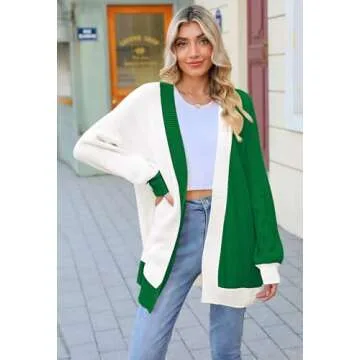 2024 Fall Long Cardigan for Women Batwing Sleeve Open Front Ribbed Knit Oversized Cardigans Sweaters...