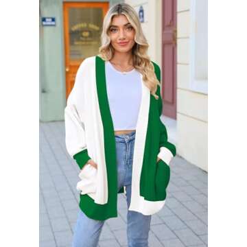 2024 Oversized Fall Cardigan for Women with Pockets