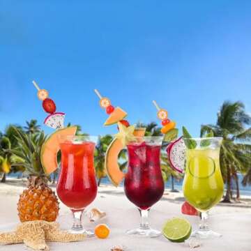 Honbay 100PCS Orange Bamboo Cocktail Picks for Any Event