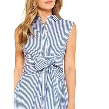Stylish ROMWE Sleeveless Striped Summer Dress for Women