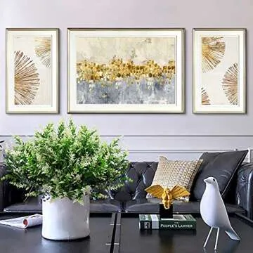 Grunyia 10 Bundles Artificial Lavender Flowers Outdoor Fake Plants Faux Plastic UV Resistant Flowers for Home Garden Porch Window Box and Cemetary Grave Decorations (10, White)