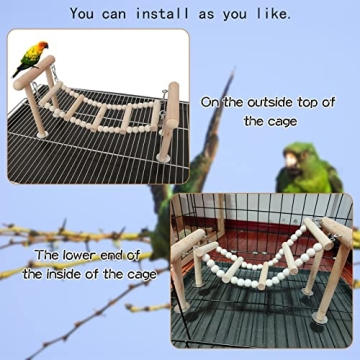 Buy kathson Wooden Bird Ladders for Active Pet Fun