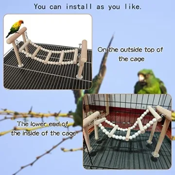 Buy kathson Wooden Bird Ladders for Active Pet Fun