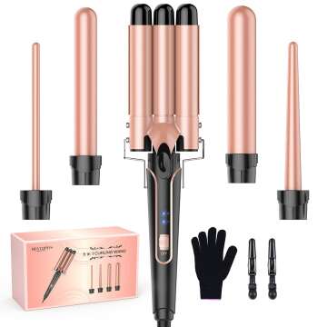 5 in 1 Waver Curling Iron Set for All Hair Types