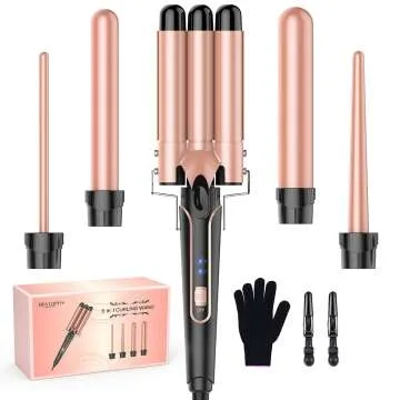5 in 1 Waver Curling Iron Set for All Hair Types