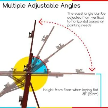 MEEDEN Studio Easel - Adjustable Solid Beech Wood Easel