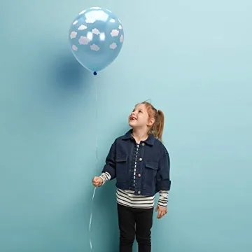 Bastex 10 White Cloud Latex Balloons for Every Occasion