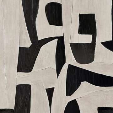 Framed Black and White Abstract Wall Art - Set of 2 Pieces