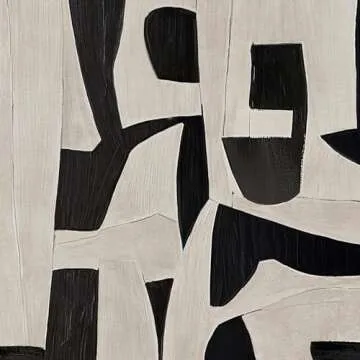 Framed Black and White Abstract Wall Art - Set of 2 Pieces