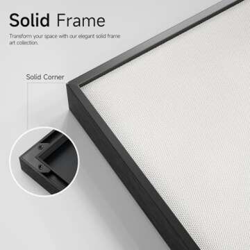 Framed Black and White Abstract Wall Art - Set of 2 Pieces