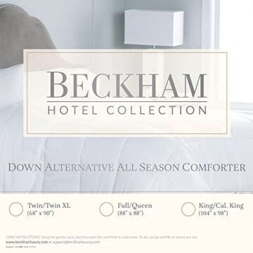 Beckham Hotel Collection King/Cal King Comforter – 1300 Series Goose Down Alternative Bed Comforte...