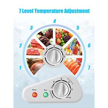 Compact 5.0 cu.ft KRIB BLING Chest Freezer with Removable Basket