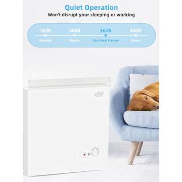 Compact 5.0 cu.ft KRIB BLING Chest Freezer with Removable Basket