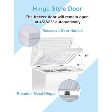 Compact 5.0 cu.ft KRIB BLING Chest Freezer with Removable Basket