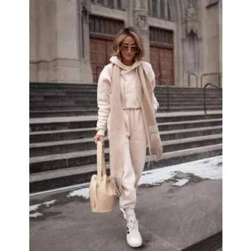 Flygo Womens Fleece 2 Piece Sweatsuit Cozy and Stylish