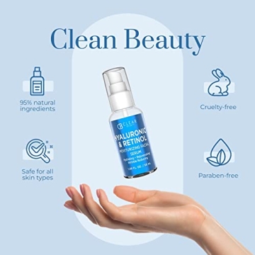 Clear Beauty Hyaluronic Acid & Retinol Facial Serum - Hydrating and Anti-Aging