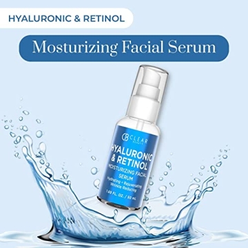 Clear Beauty Hyaluronic Acid & Retinol Facial Serum - Hydrating and Anti-Aging