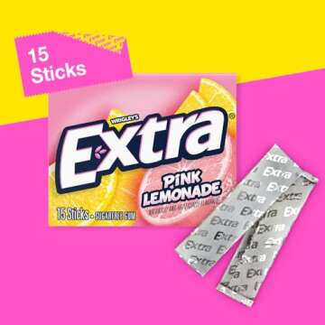 EXTRA Sugar-Free Pink Lemonade Chewing Gum 150 Sticks