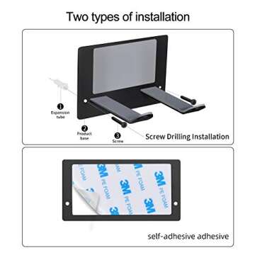 FLE Hair Dryer Holder Wall Mounted Durable and Stylish