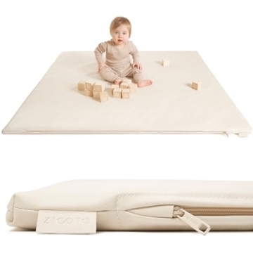 Stylish Padded Baby Play Mat - Extra Thick & Super Soft Vegan Leather