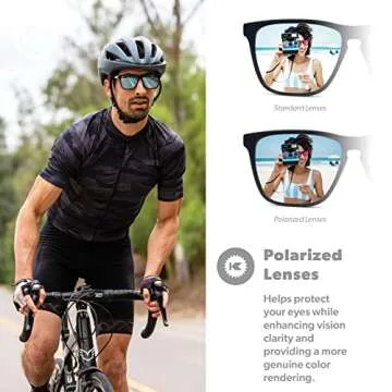 Knockaround Fast Lanes Sport - Polarized Sunglasses For Running & Fitness (Jelly Black Frame/Sky Blue Lenses)