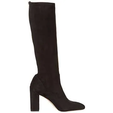 Franco Sarto Womens Katherine Pointed Toe Knee High Boots Black Stretch Suede 8 M