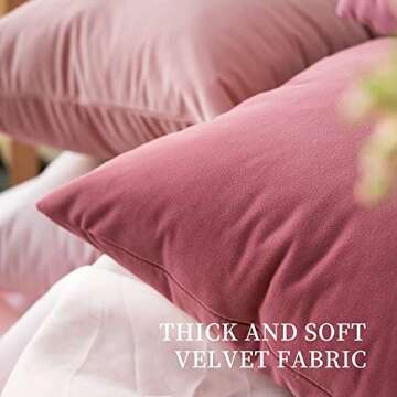 Tayis Pink Throw Pillow Cover, Accent Polyester Soft Square Pillow Cover 18x18in Set of 4, Neutral Decorative Pillows Suitable for Sofa Couch Bed Car Home