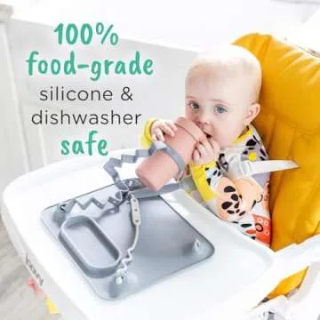 BUSY BABY Silicone Mat for Mealtime & Travel Convenience