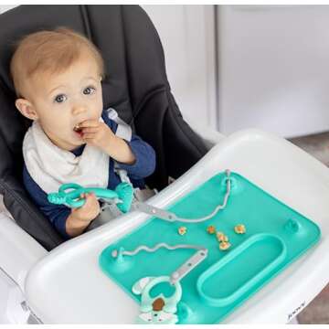 BUSY BABY Silicone Mat for Mealtime & Travel Convenience