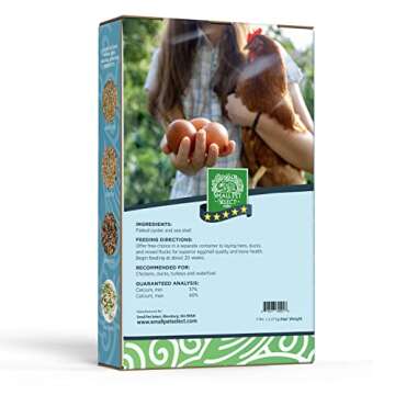 Small Pet Select Flaked Oyster and Seashell Mix-Calcium Supplement for Chickens & Ducks (5lb)