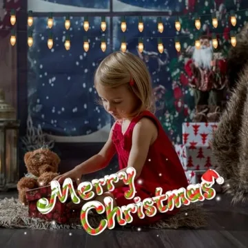 Abeja C9 White Ceramic Christmas String Lights for Festive Decor