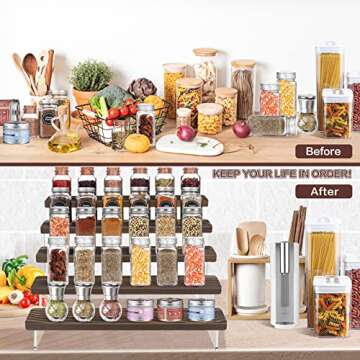 DILIBRA 2 Packs Wood Acrylic Display Stand, 5-Step Tiered Wooden Risers Display Shelf Organizer, Rustic Brown Table Display Shelves Rack for Collectibles Amiibo Pop Figures Cupcakes Perfumes Desserts