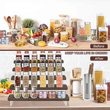 DILIBRA 2 Packs Wood Acrylic Display Stand, 5-Step Tiered Wooden Risers Display Shelf Organizer, Rustic Brown Table Display Shelves Rack for Collectibles Amiibo Pop Figures Cupcakes Perfumes Desserts