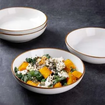AmorArc 8.5'' Large Pasta Bowls Set - Unique Ceramic Bowls