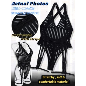 Kaei&Shi Sexy Bodysuit for Women - Adjustable Plunge Lingerie