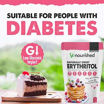 Powdered Erythritol Sweetener - 1:1 Sugar Substitute, Keto - 0 Calorie, 0 Net Carb, Non-GMO (1 lb/16 oz)