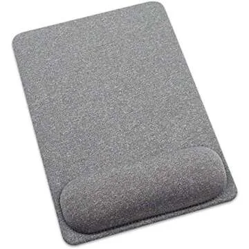 SenseAGE Large Ergonomic Mouse Pad with Wrist Support, Comfort Mouse Mat with Non-Slip Leather Base for Pain Relief, Computer, Laptop, Office & Home Accessories, 10.6 x 7.3 in (Grey)