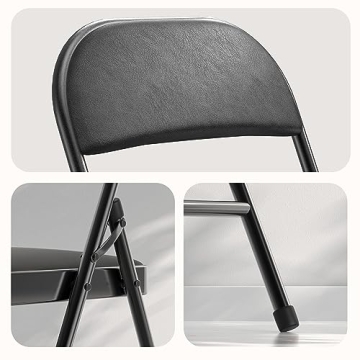 Nazhura Folding Chairs 4 Pack - Stylish & Durable Seating