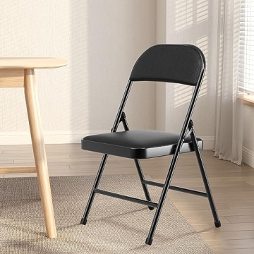 Nazhura Folding Chairs 4 Pack - Stylish & Durable Seating