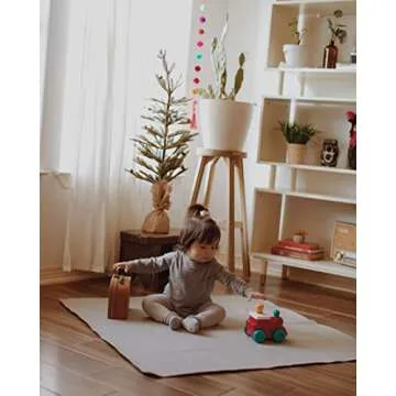 Vegan Leather High Chair Mat by Lark Baby Goods for Mealtime