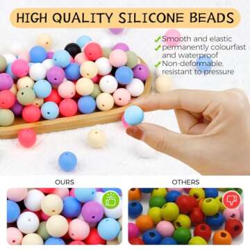 120PCS FIVEIZERO Silicone Beads for Crafting Fun