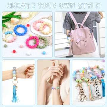 120PCS FIVEIZERO Silicone Beads for Crafting Fun