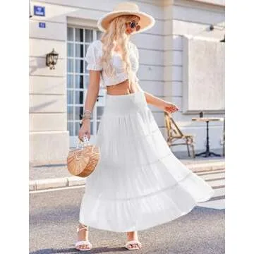 Zeagoo Women's Maxi Skirt - Stylish Long Length for Beach to Party Wear