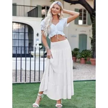 Zeagoo Women's Maxi Skirt - Stylish Long Length Versatile Skirt